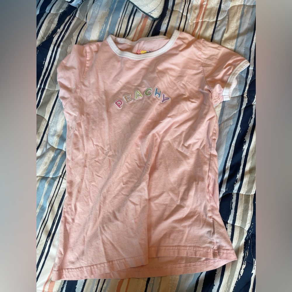 Megan Plays merch (youtube) embroidered light pink shirt, small